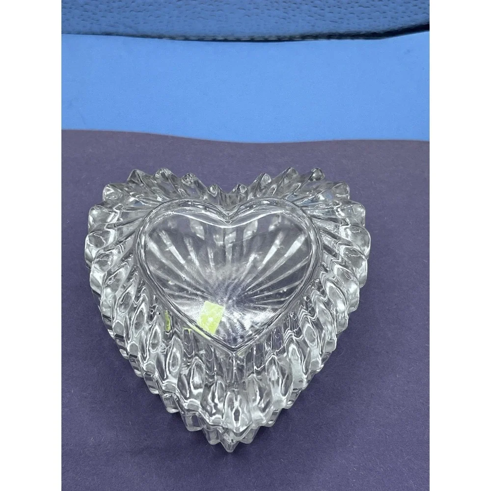 Vtg‎ crystal 24% lead trinket catchall Candy dish 4